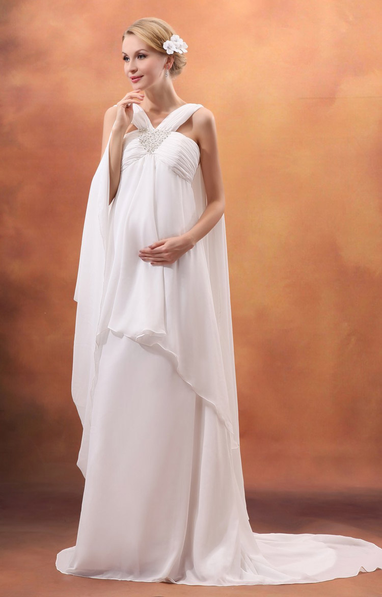 длинное свадебное платье для беременной