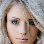 макияж зеленых глаз для блондинок