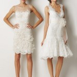 белое короткое платье невесты