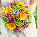 букет невесты с полевыми цветами